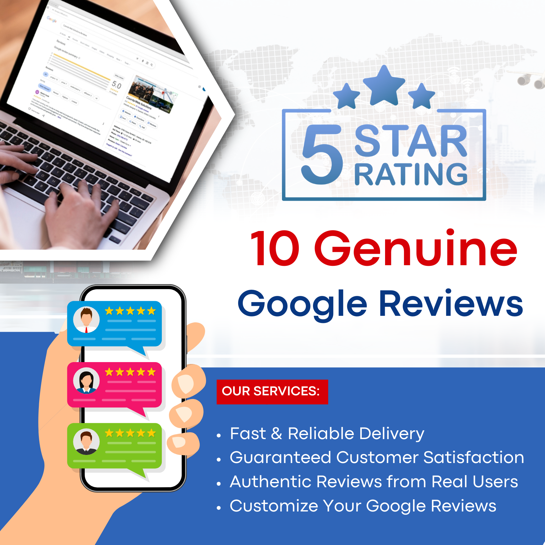 10 Google Reviews